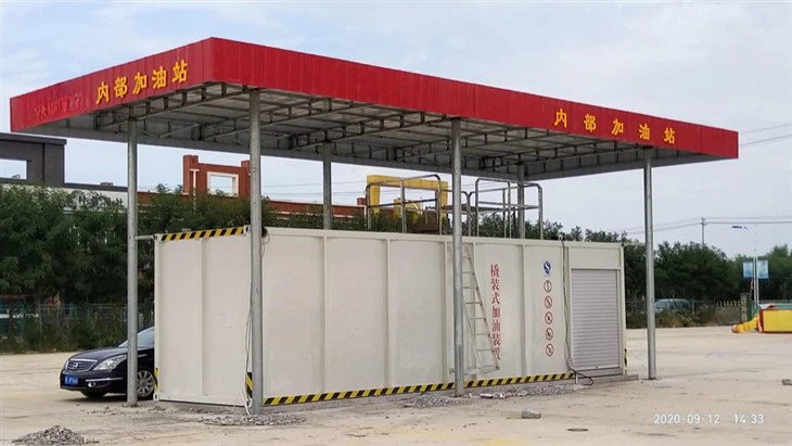 Būvlaukuma mašīnu degvielas uzpildes ierīce